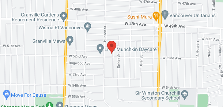map of 1249 W 52ND AVENUE
